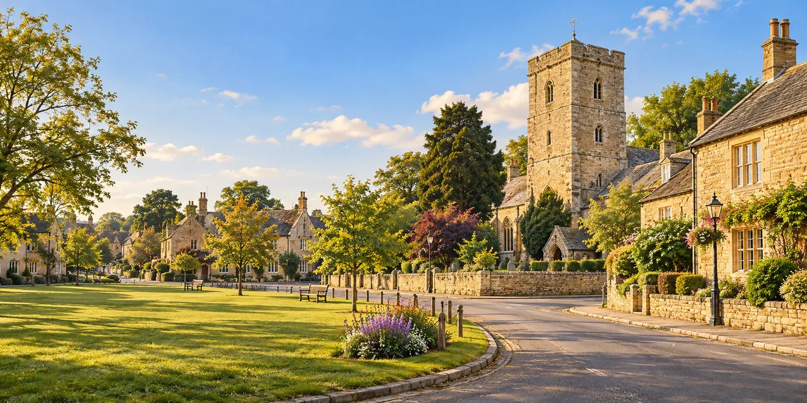 AI illustration inspired by Earls Barton, Northamptonshire