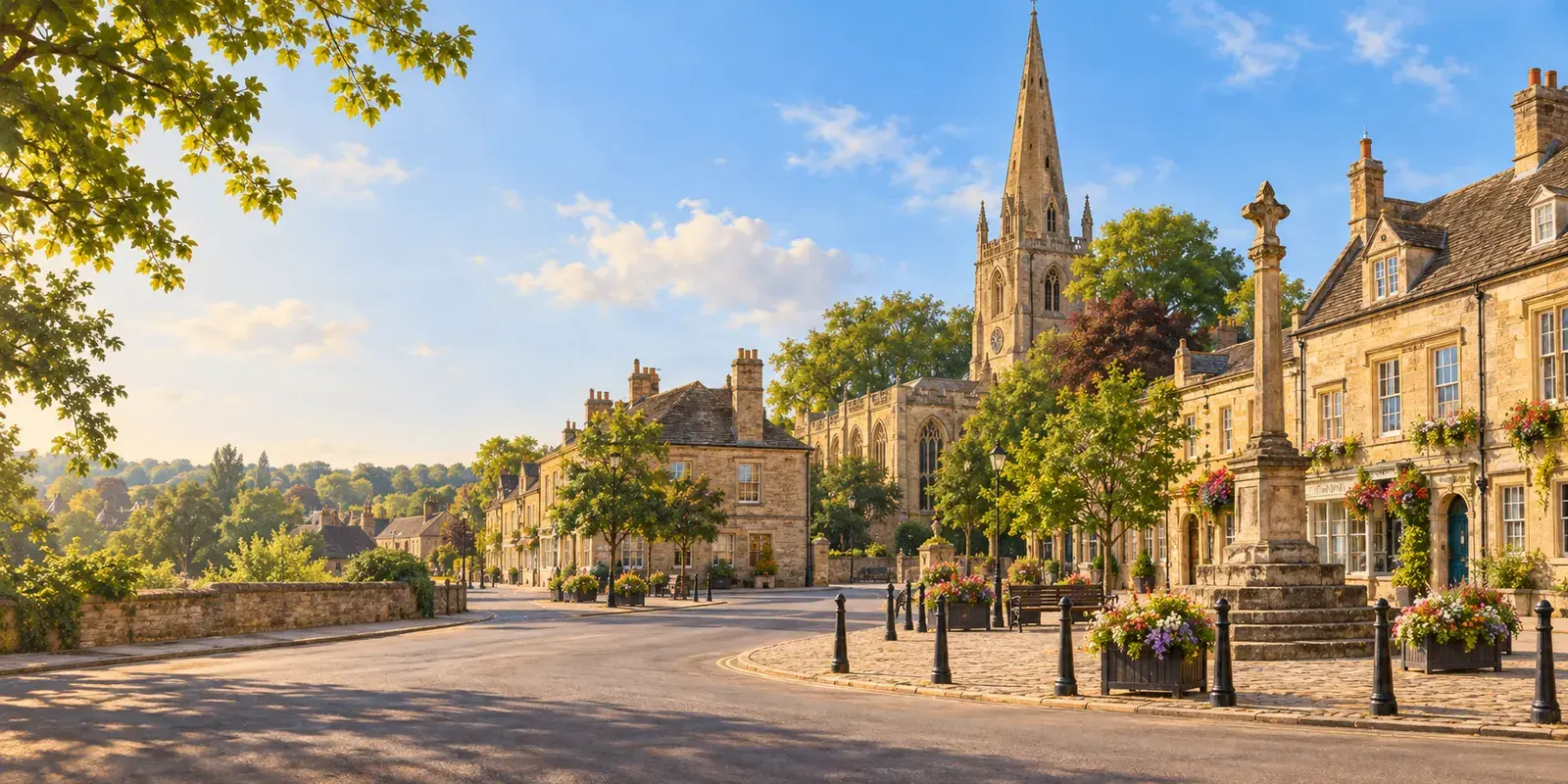 AI illustration inspired by Higham Ferrers, Northamptonshire