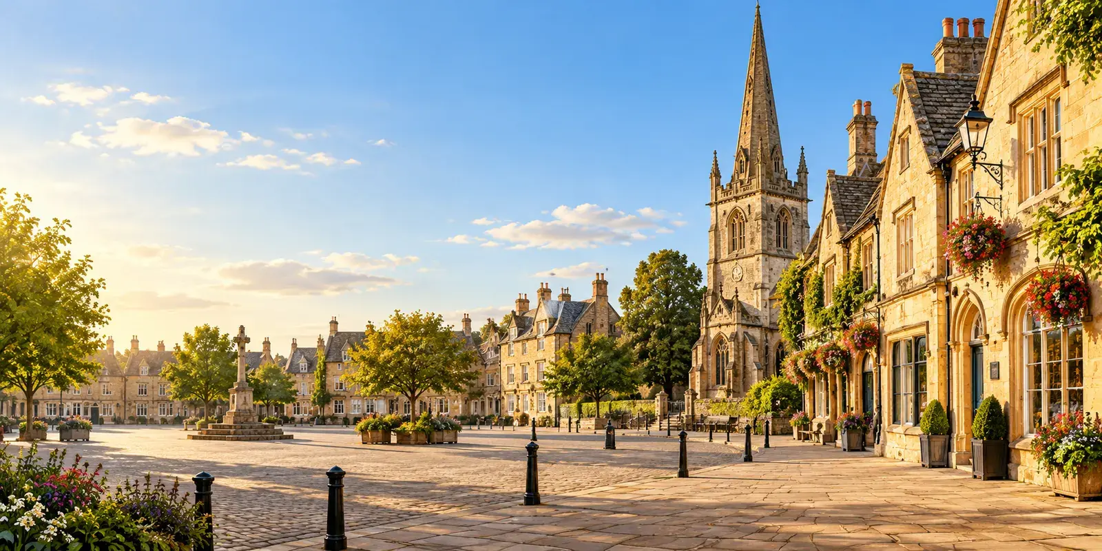 AI illustration inspired by Oundle, Northamptonshire