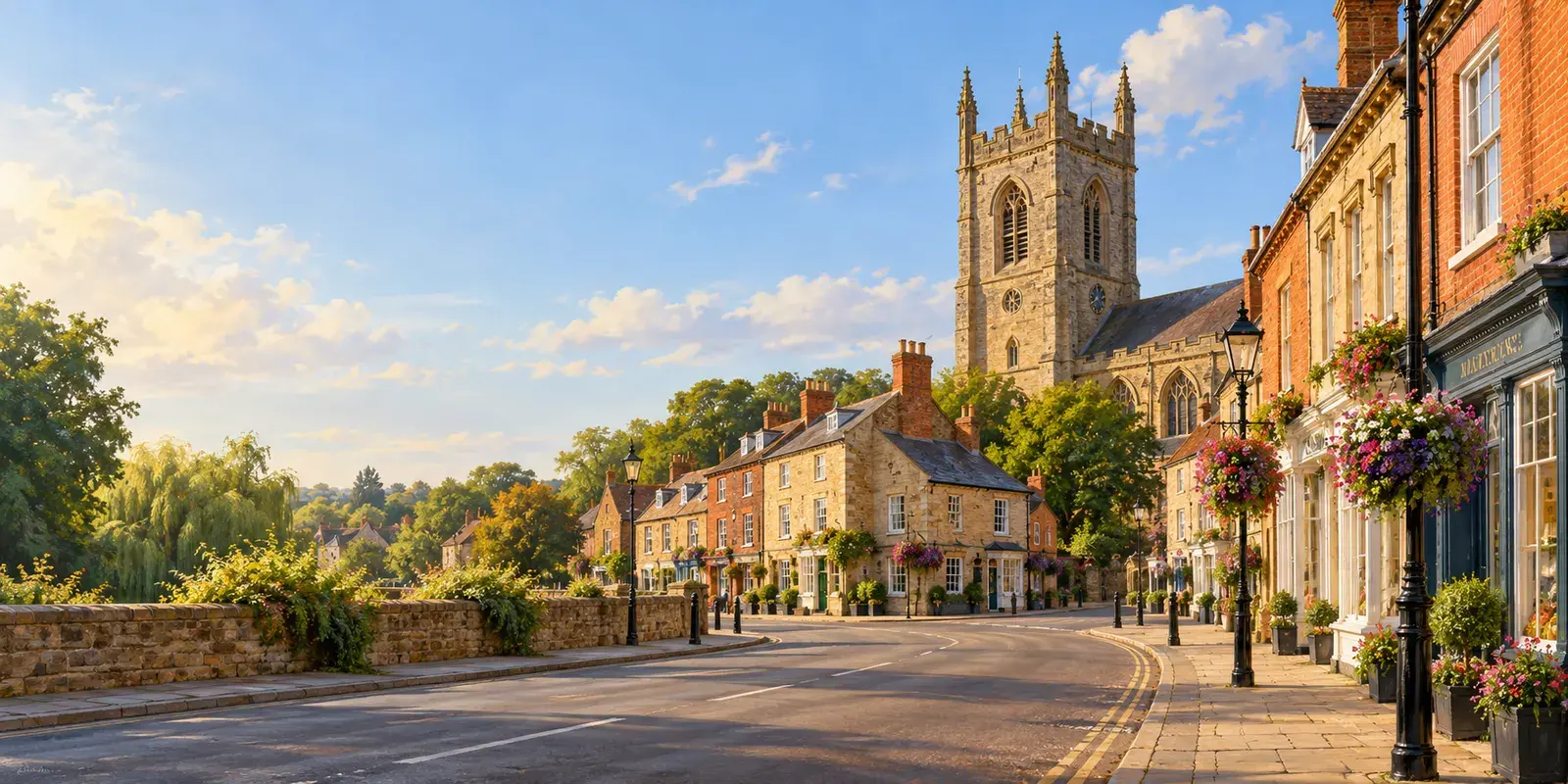 AI illustration inspired by Thrapston, Northamptonshire