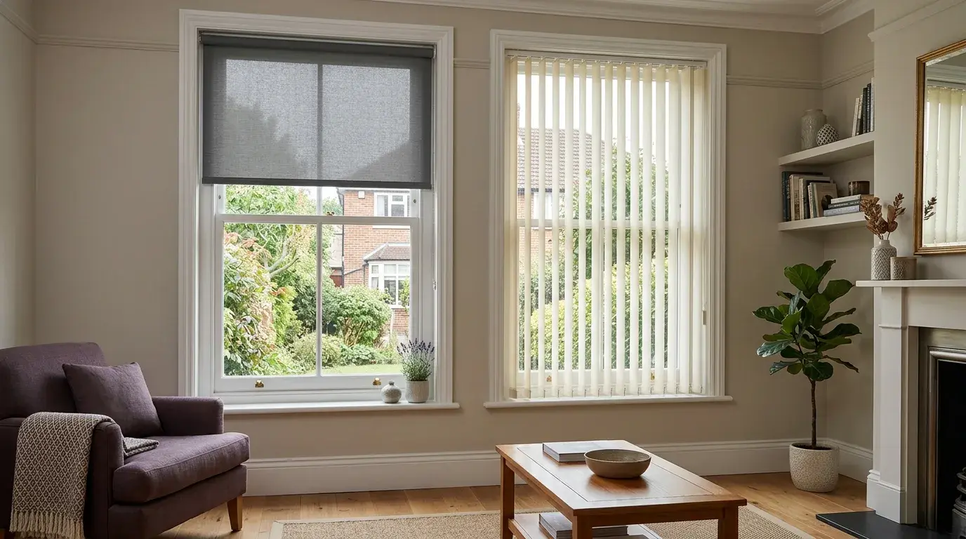 Roller blinds vs vertical blinds  - choosing the right style