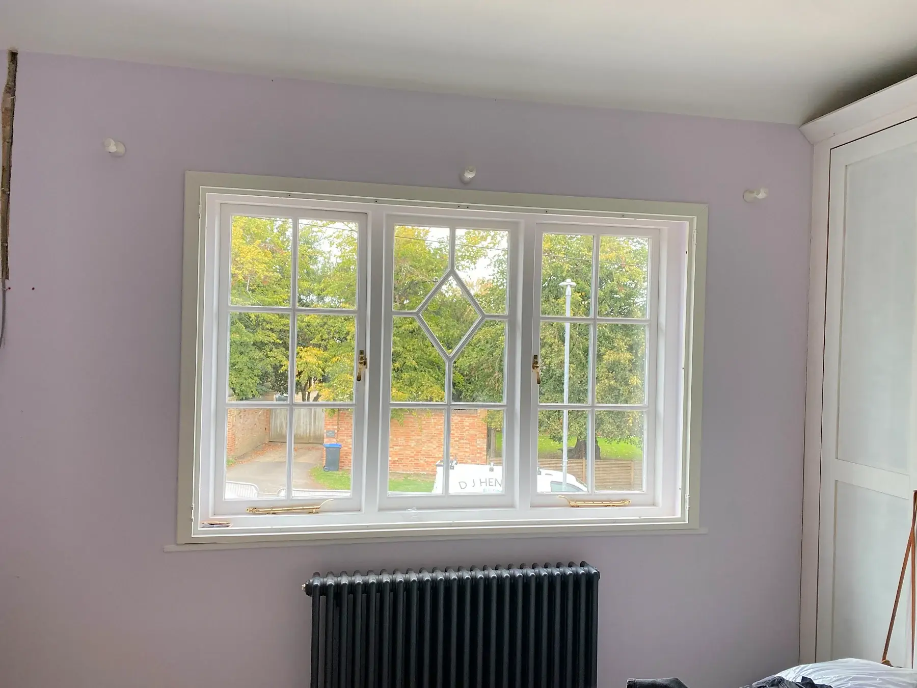 Main window in Market Harborough before the solid panel shutters were fitted