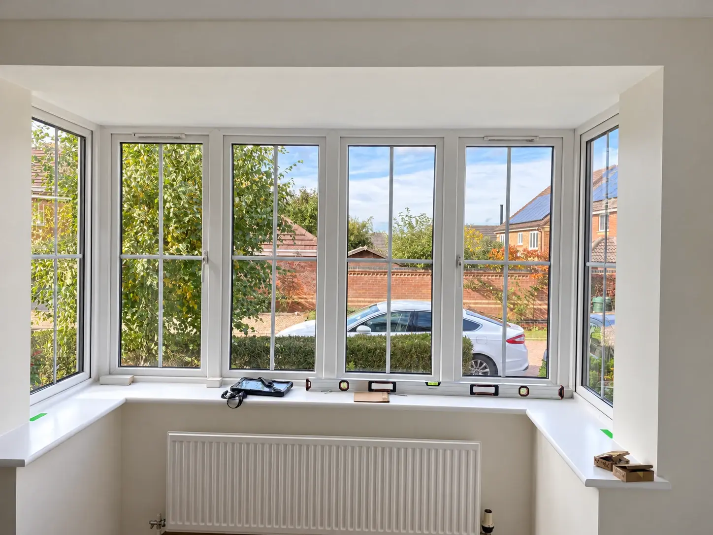 Market Harborough box bay window before the shutter installation